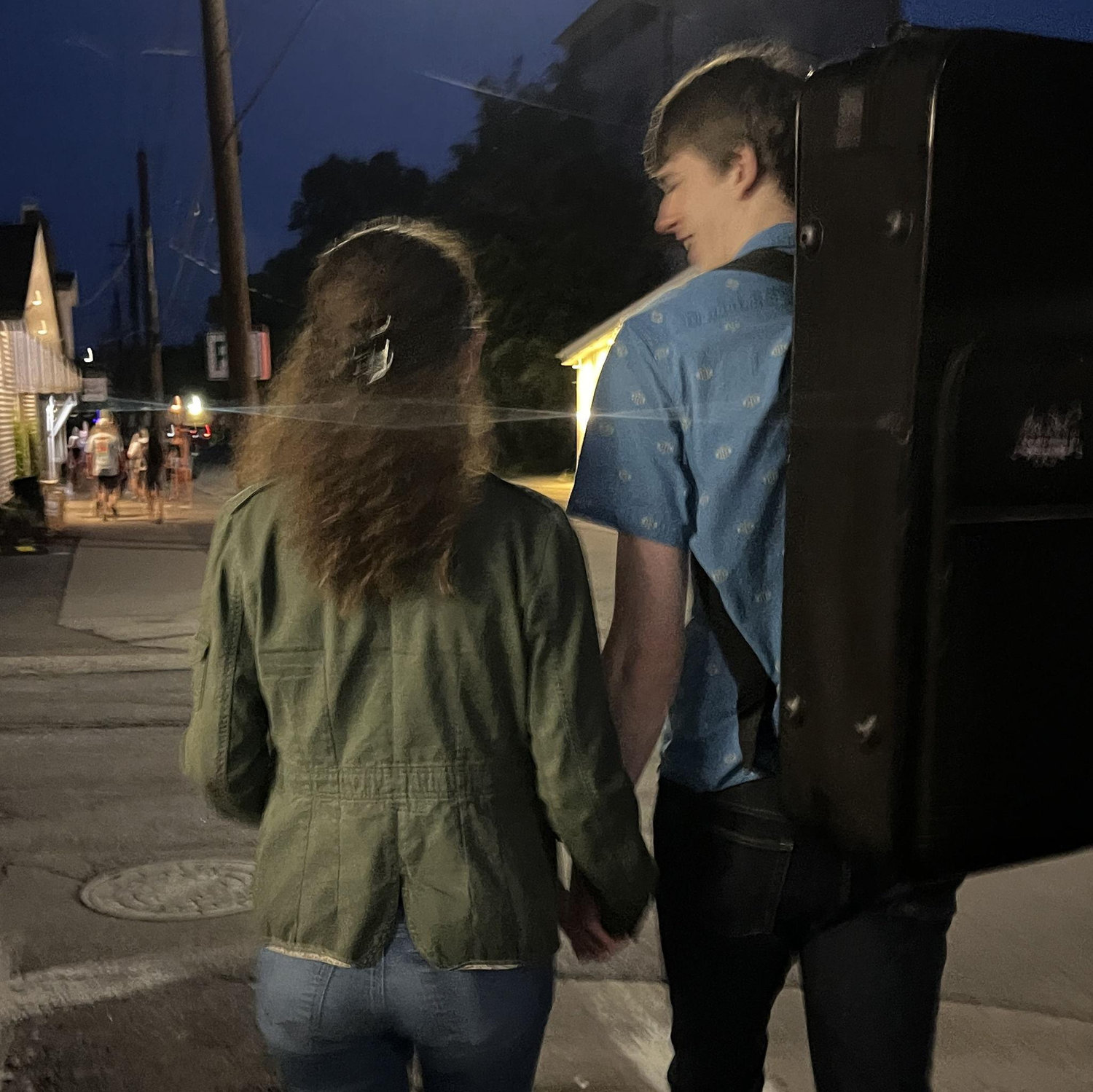 Shoutout to Leigh for sneaking this picture on our way back from a Never Ben concert at 42 North- Luke rocked the saxophone ;)  

June, 2025