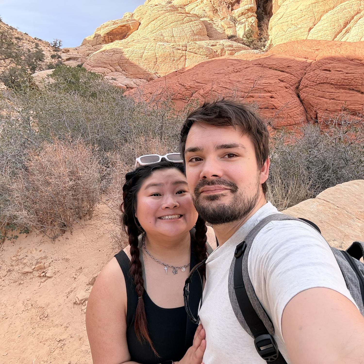 brought each other out of our shells by trying new things like hiking,