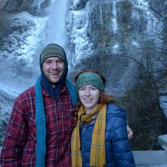 Hannah and Nate in snowy Oregon