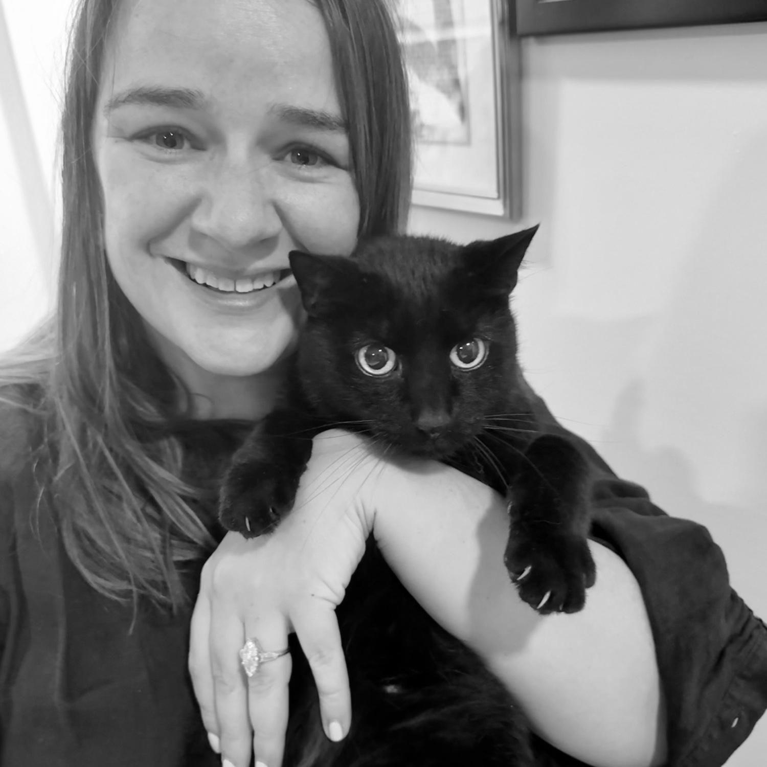 Millie with Gonzo right after the engagement.