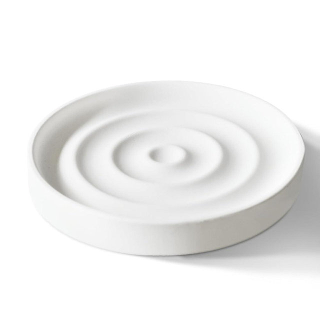 Diatomite Soap Dish Holder, Stone Soap Dish, Quick Dry Stone Soap Holder, Fast Drying Soap Saver, Diatomaceous Earth Soap Tray for Hand Soap, Sponge Holder, White