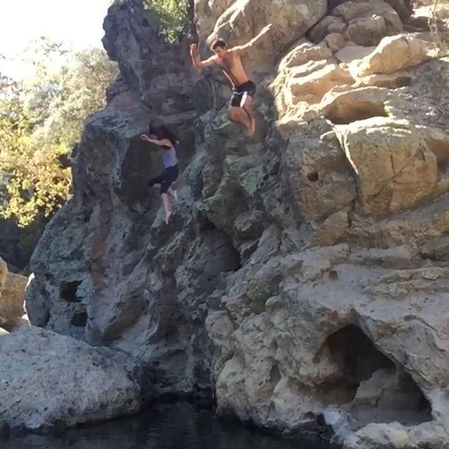 Cliff jumping for our first anniversary (It took awhile for Tarik's family to get over this one) November 2015