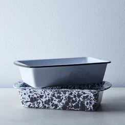 Enamel Loaf Pan, Grey Splatter