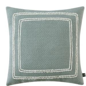 My Texas House 18" x 18" Kelina Dusty Green Woven Cotton Decorative Pillow