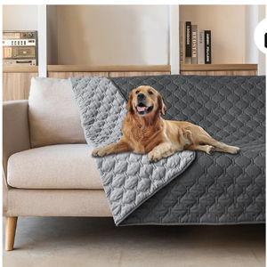 Dog Couch Cover 100% Double-Sided Waterproof Dog Bed Cover Pet Blanket Sofa Couch Furniture Protector for Puppy Large Dog Cat, Reversible (68x82 Inch (Pack of 1), Dark Grey/Light Grey)