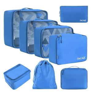 BAGAIL 8 Set Packing Cubes Luggage Packing Organizers for Travel Accessories-Light Blue