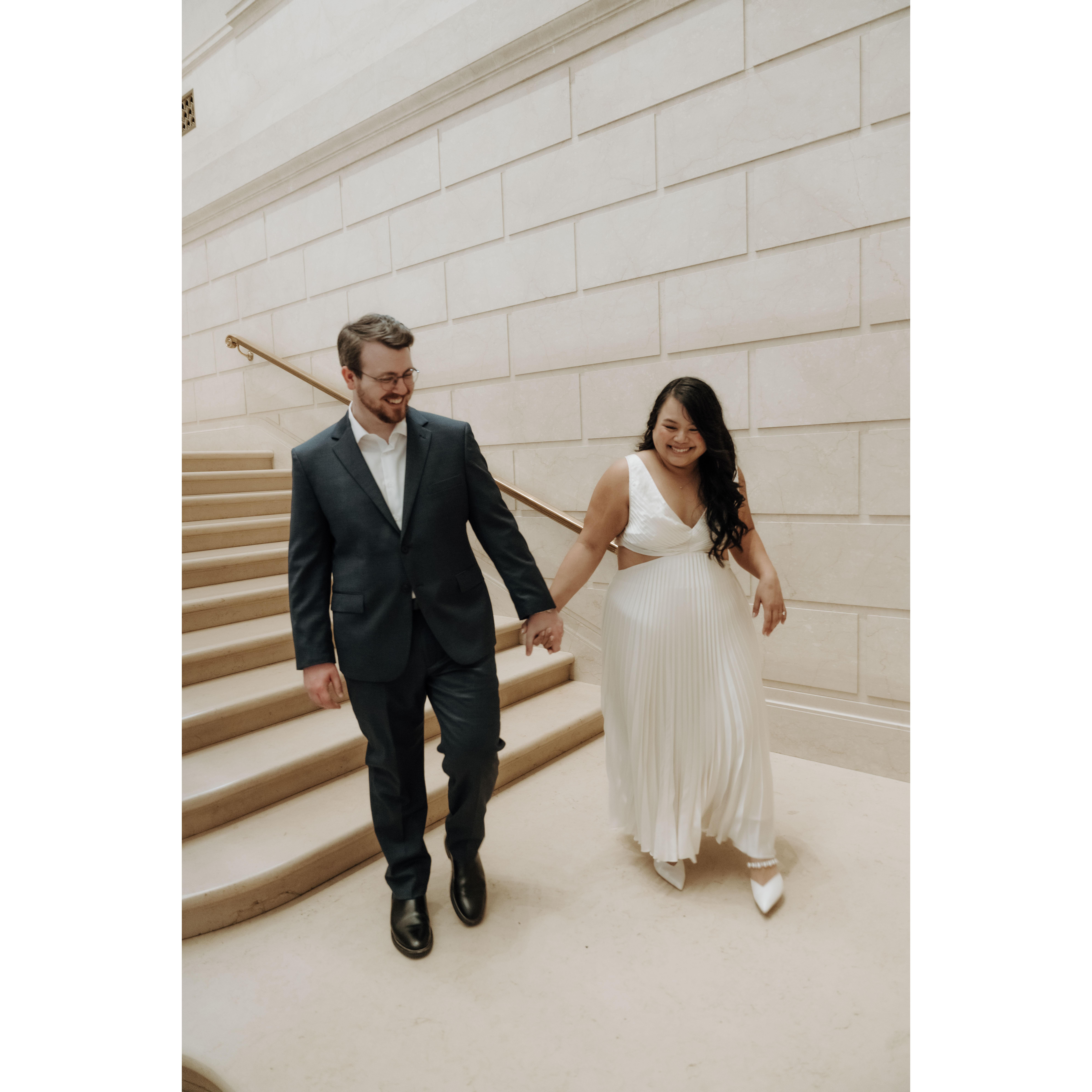 A photo from our engagement shoot at The National Gallery of Art.
