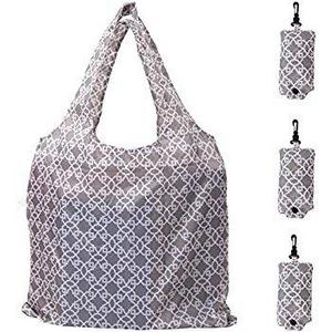 HOLYLUCK Set of 3 Reusable Grocery Bags (Maze Pattern)