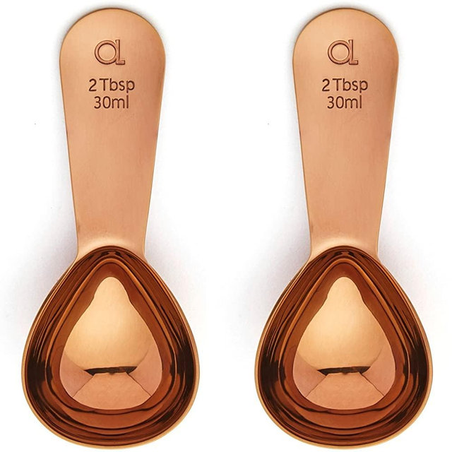 Apace Living Coffee Scoop (Set of 2) - 2 Tablespoon (Tbsp) - The Best Stainless Steel Measuring Spoons for Coffee, Tea, and More