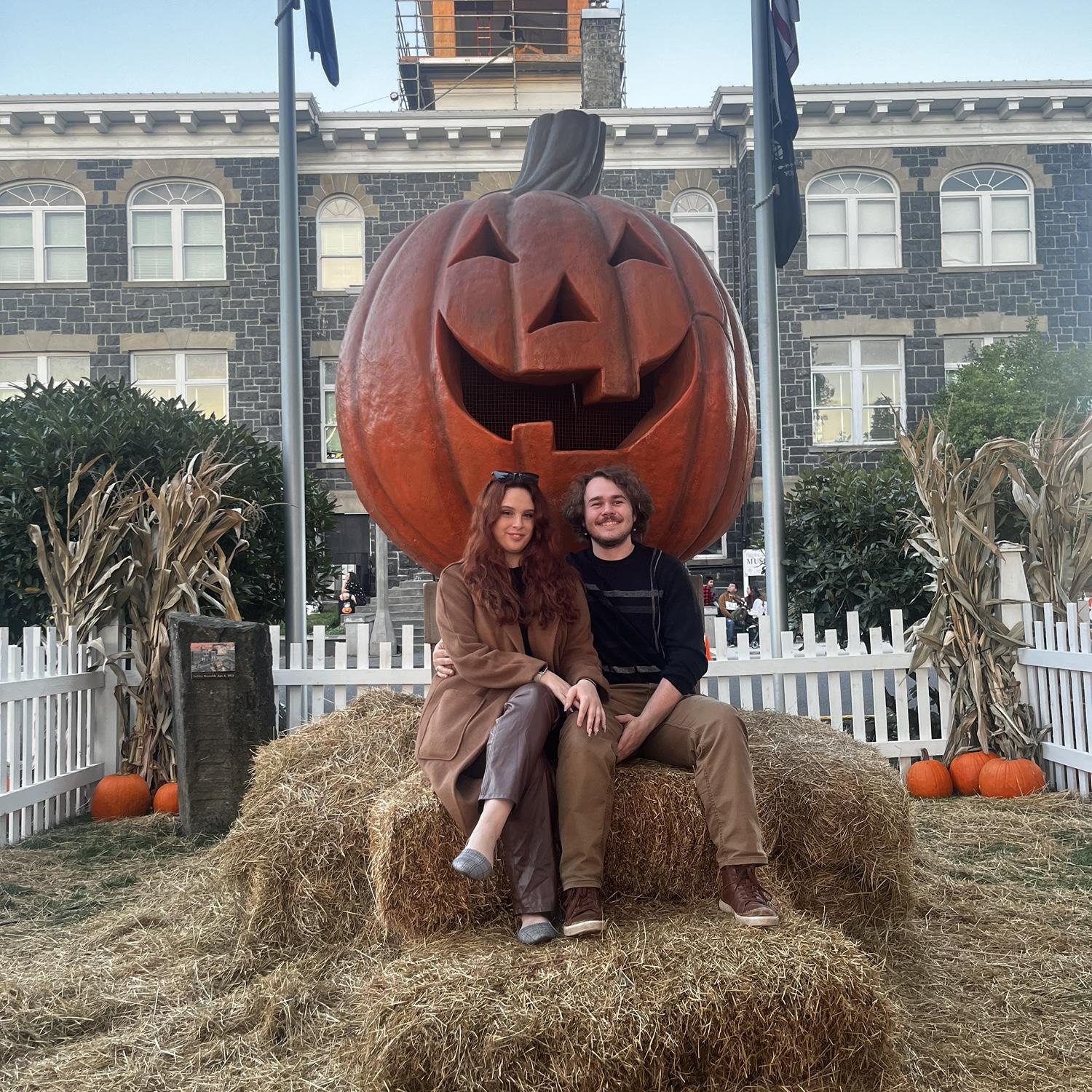 This was a trip to Halloween town for Lilly’s 23rd birthday! We posed in front of the Halloween town pumpkin.