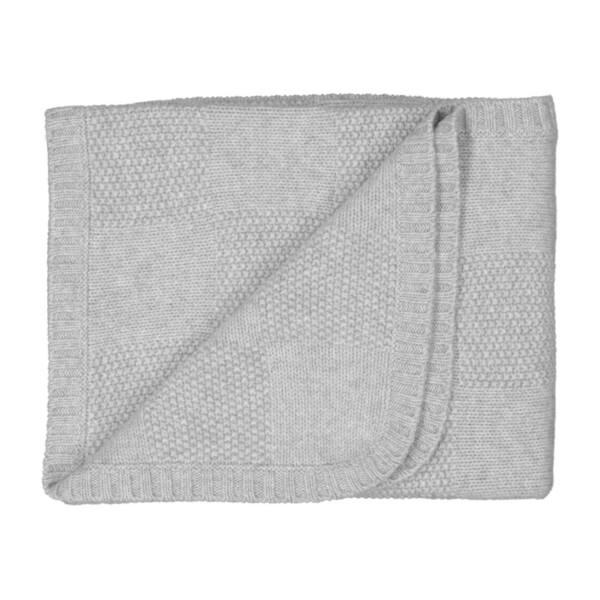 Moss Stitch Blanket, Grey