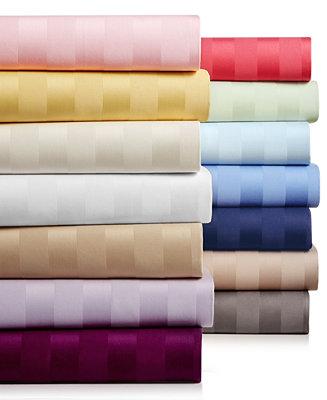 Stripe King 4-Pc Sheet Set, 550 Thread Count 100% Supima Cotton, Created For Macy's - Gray