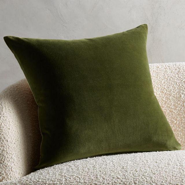 23" Leisure Olive Green Pillow with Down-Alternative Insert