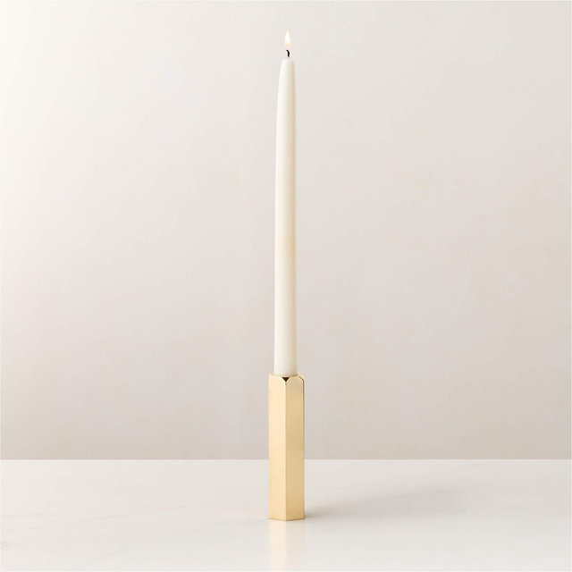 Celestine Brass Taper Candle Holder 5" by goop
