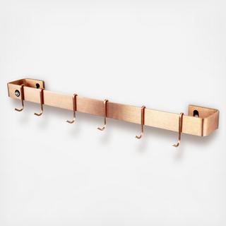 Copper Handcrafted Classic Wall Rack Utensil Bar