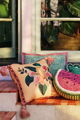 Farm Rio x Anthropologie Tassel Outdoor Pillow