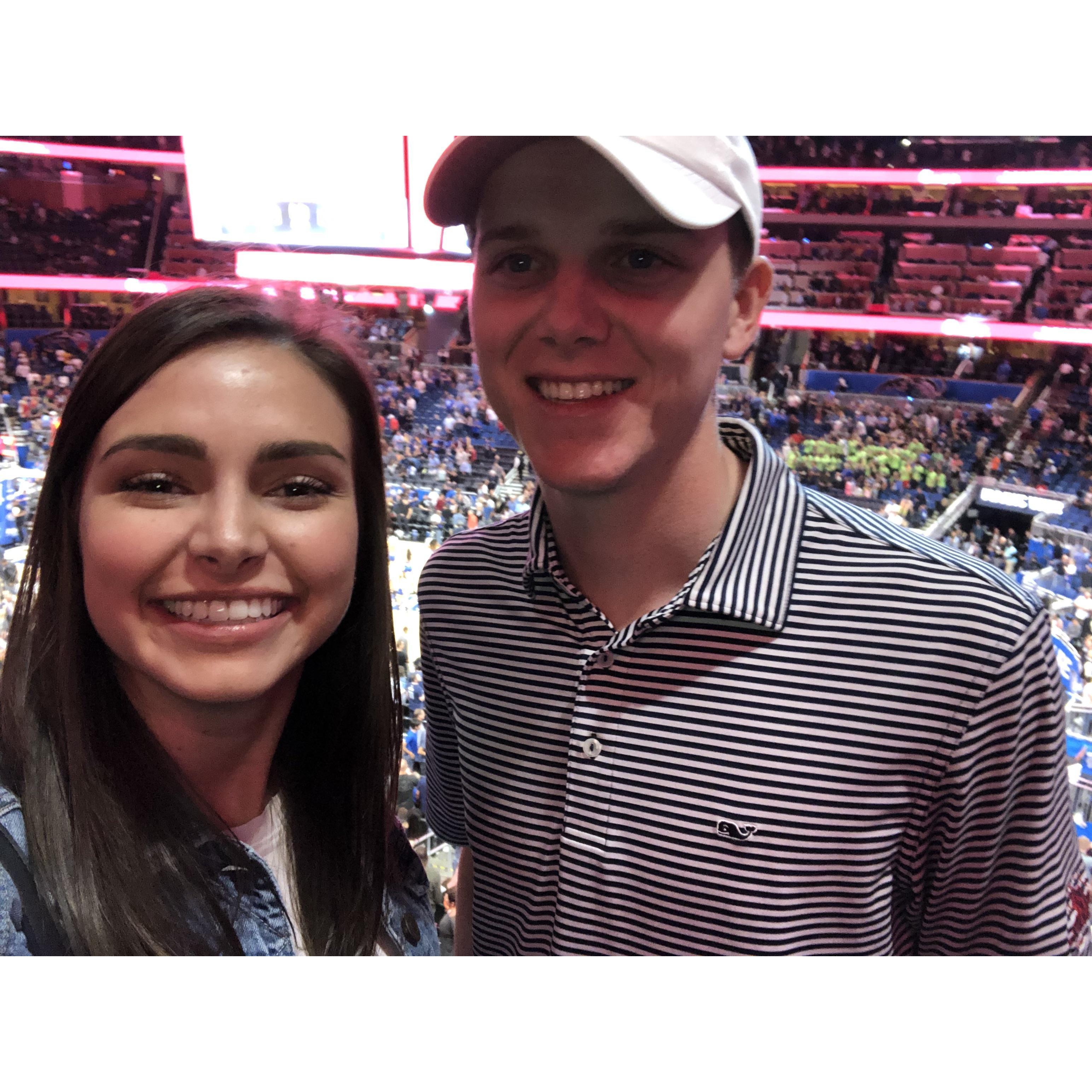 Orlando Magic game... the last photo we took as just boyfriend and girlfriend