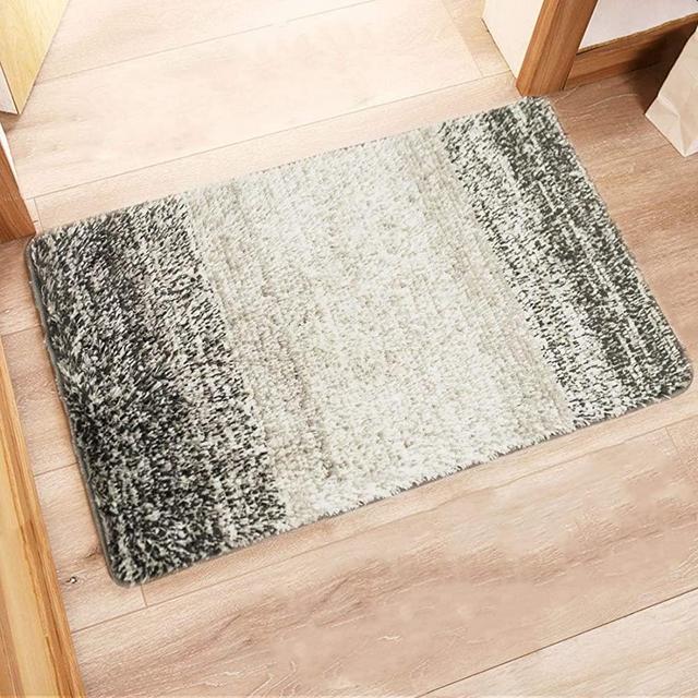 Indoor Doormat Front Door Mat, Super Absorbent Entrance Door Rug, Non Slip Back Door Mats Indoor, Soft Entry Rugs Inside Machine Washable Door Carpet for Entryway (32"x20", Grey/Gray)