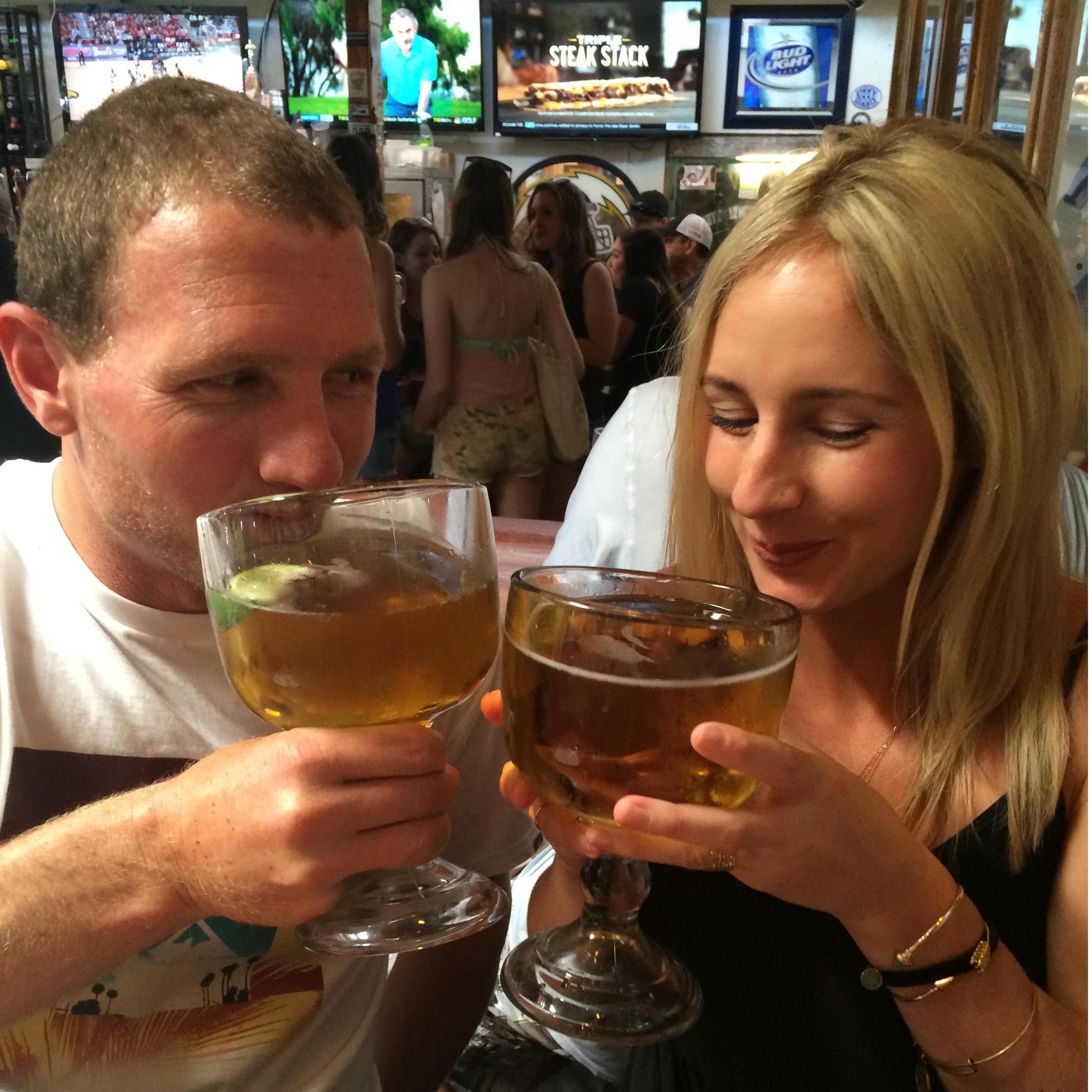 "Cheers babe, hope you can keep up!" - Loren