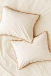 Washed Cotton Tassel Sham Set