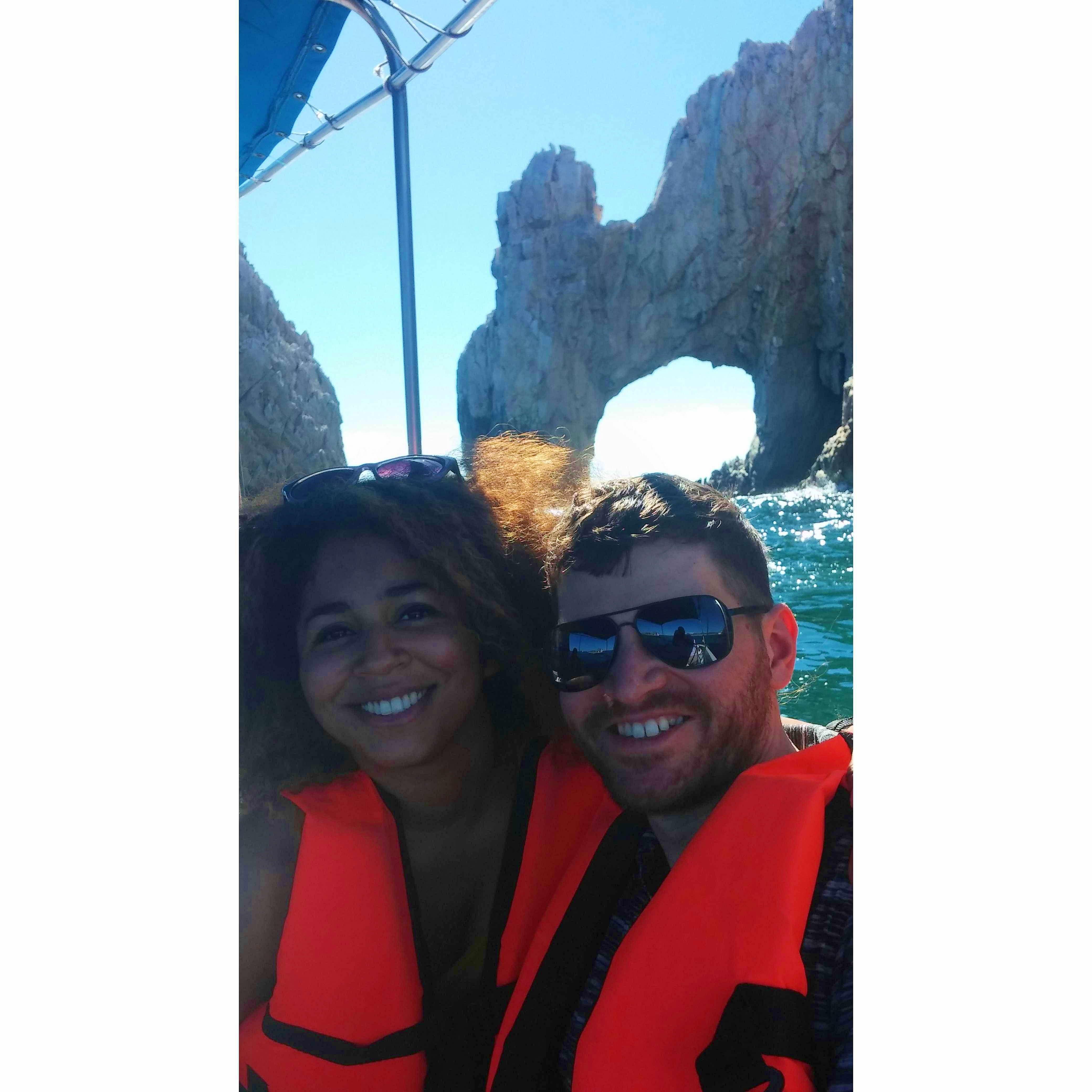 Glass boat touring in Cabo, Mexico!