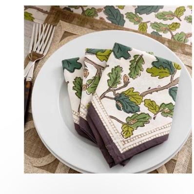 Maple & Acorn Napkin | Set 4