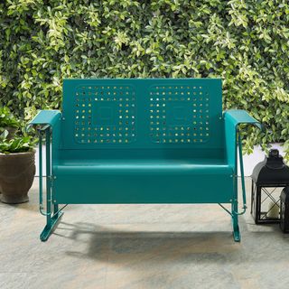Bates Retro Outdoor Loveseat Glider