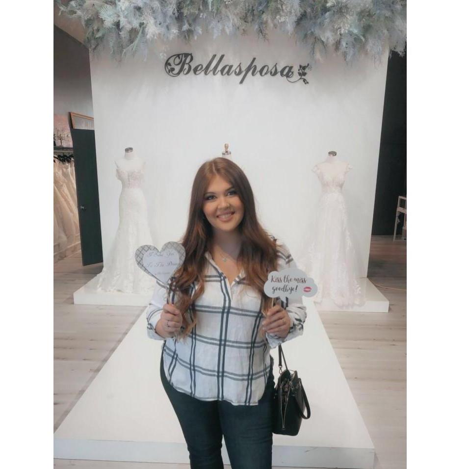 She said YES TO THE DRESS!