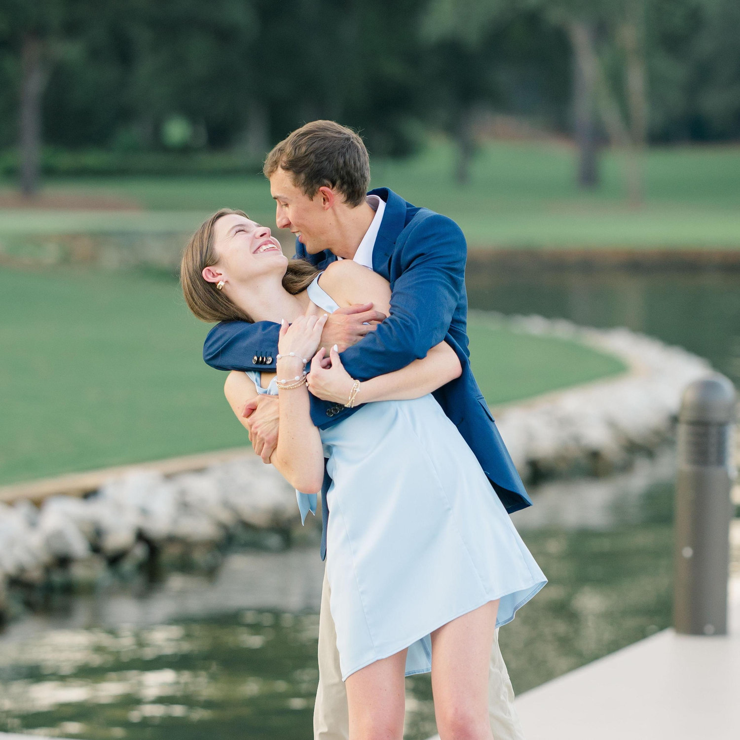 Engagement Photos at Reynolds Lake Oconee, August 2025.