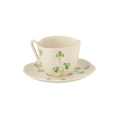 Harp Shamrock Teacup and Saucer