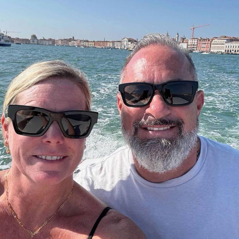 Water taxi in Venice Italy