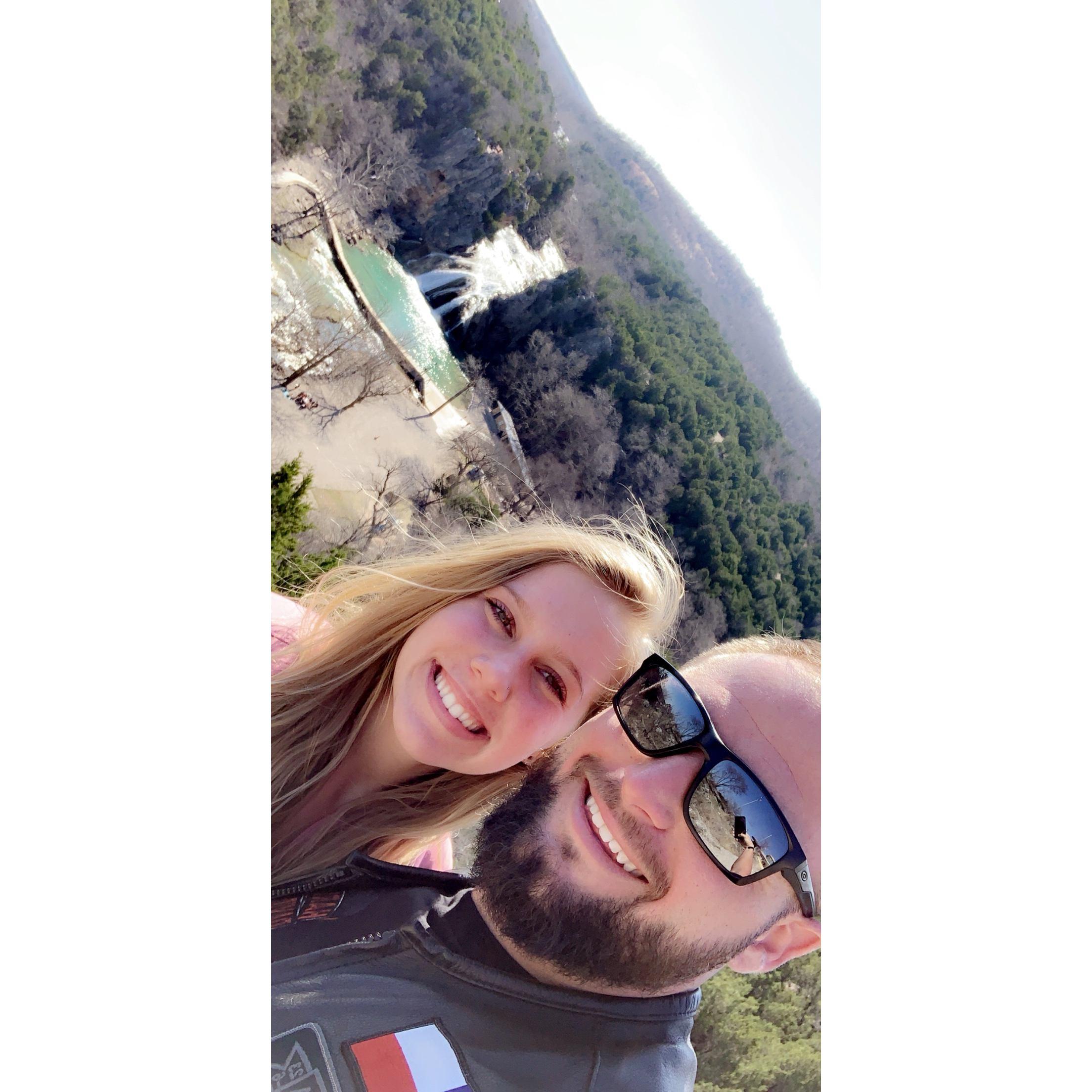 Sara skipping school to go picnicking at Turner Falls with Devin! 2019