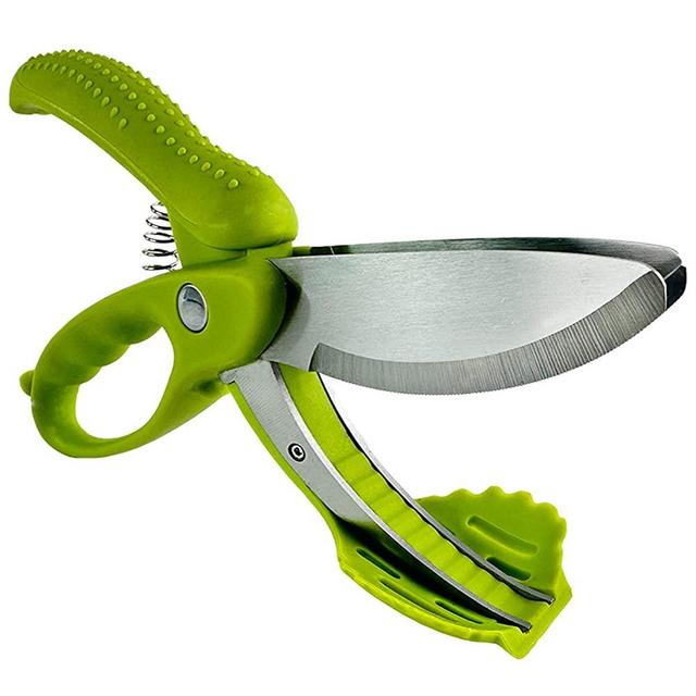 Salad Scissors Mixing, Chopping Salad Chopper, Multifunction Double Blade Salad Cutting Tool