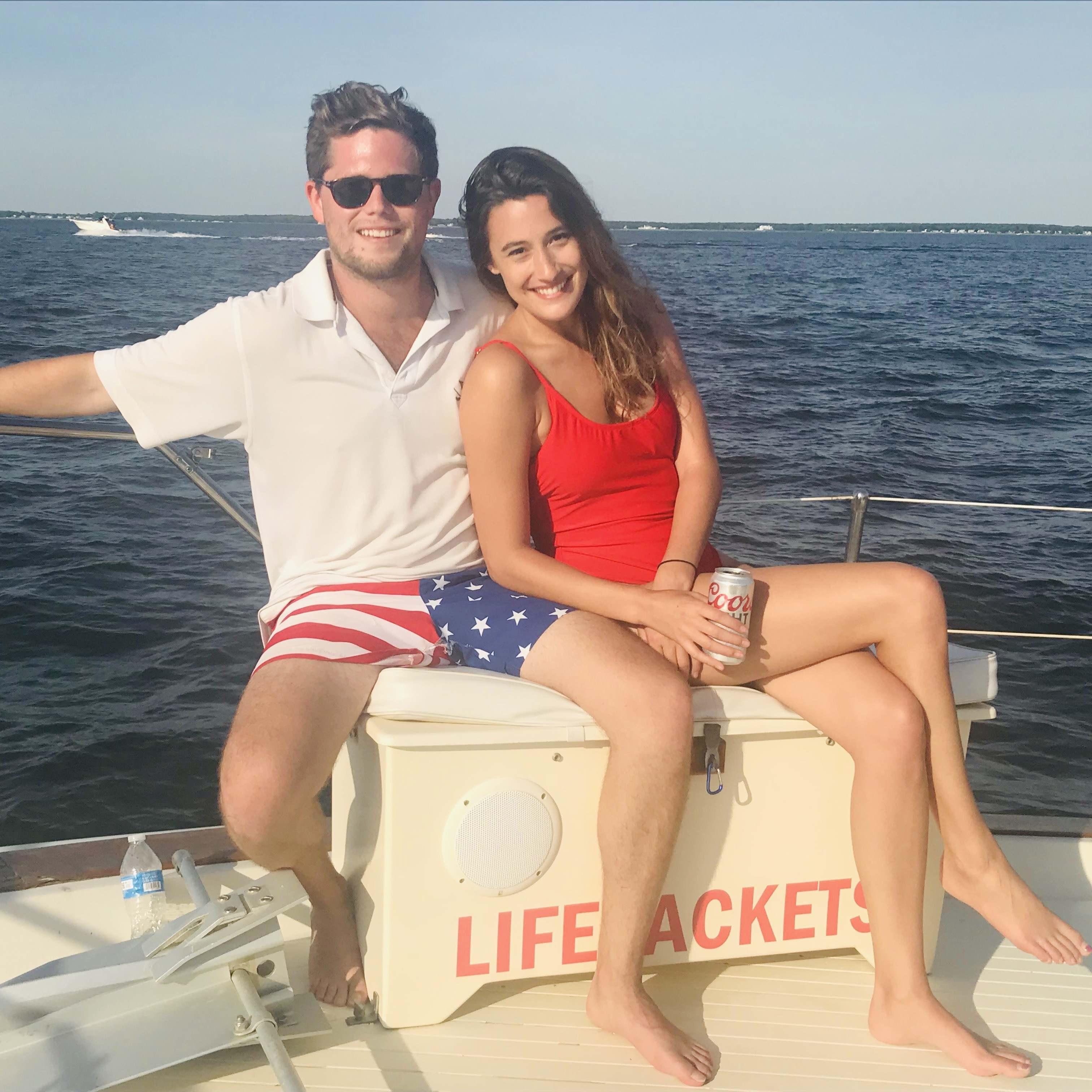 Sailing with friends. Ellie told Ryan she loved him on this trip