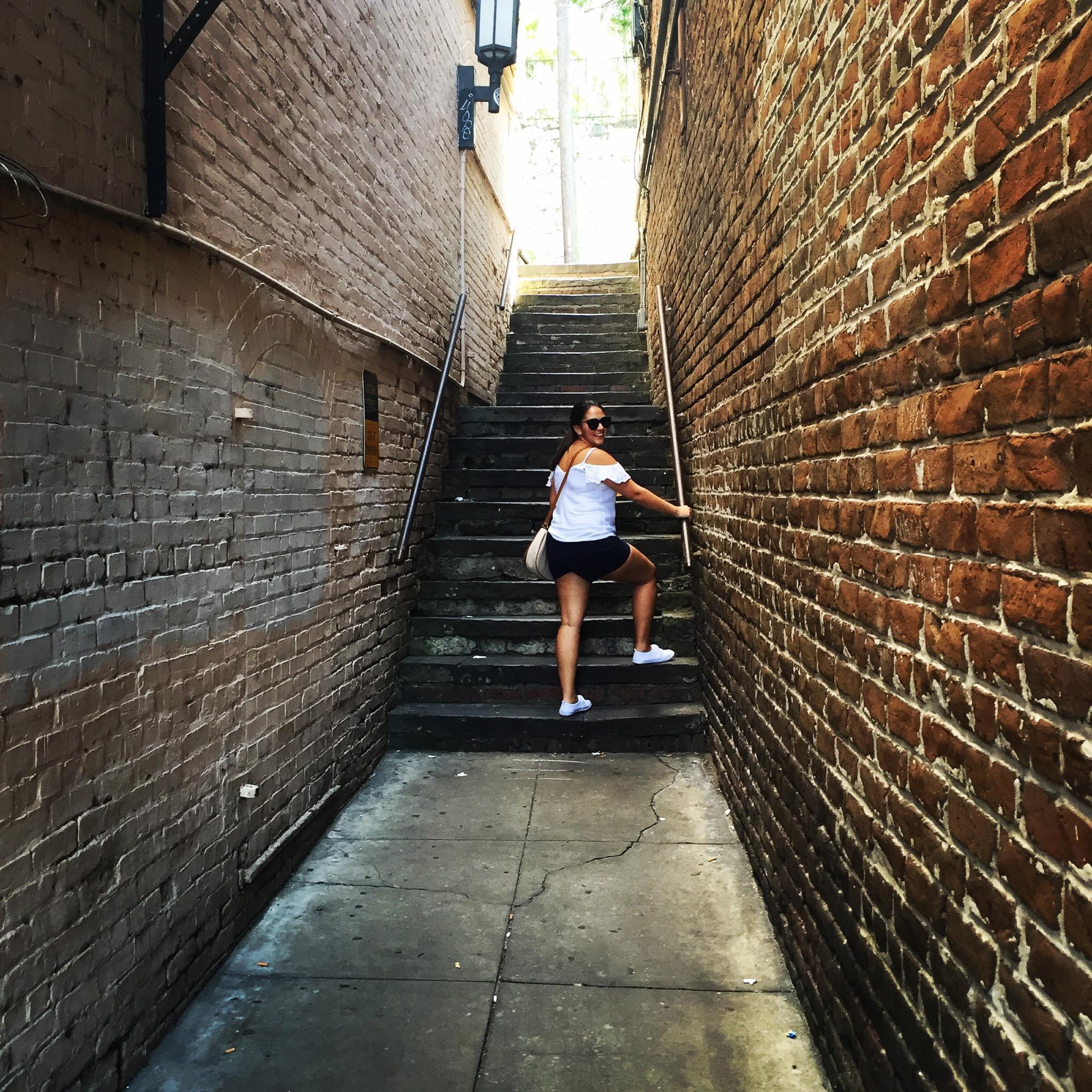 Historic steps in Savannah, Georgia