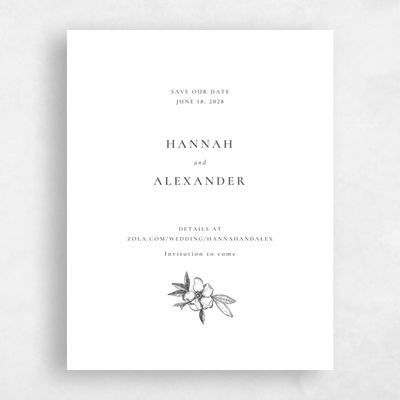 Charcoal, Grey Wedding Save the Date - Kianna Bloom