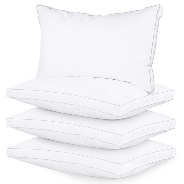 Utopia Bedding Bed Pillows for Sleeping King Size (White), Set of 4, Cooling Hotel Quality, Gusseted Pillow for Back, Stomach or Side Sleepers