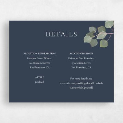 Navy Blue Wedding Enclosure - Bransford