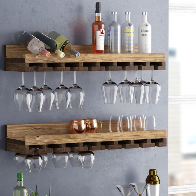 Bernardo Luxe Wall Mounted Wine Glass Rack (Set of 2)