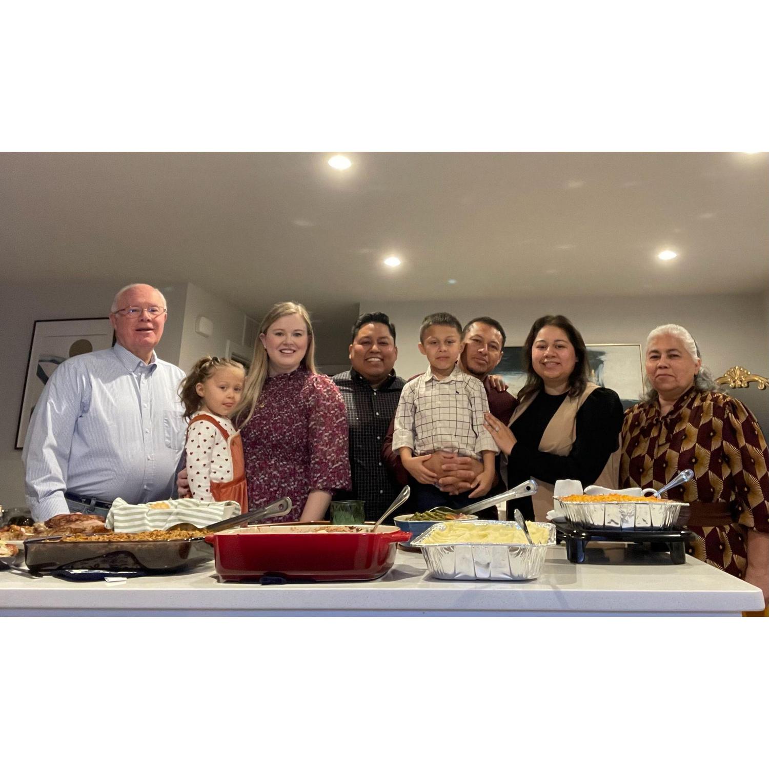 One of the first Thanksgivings held at our house