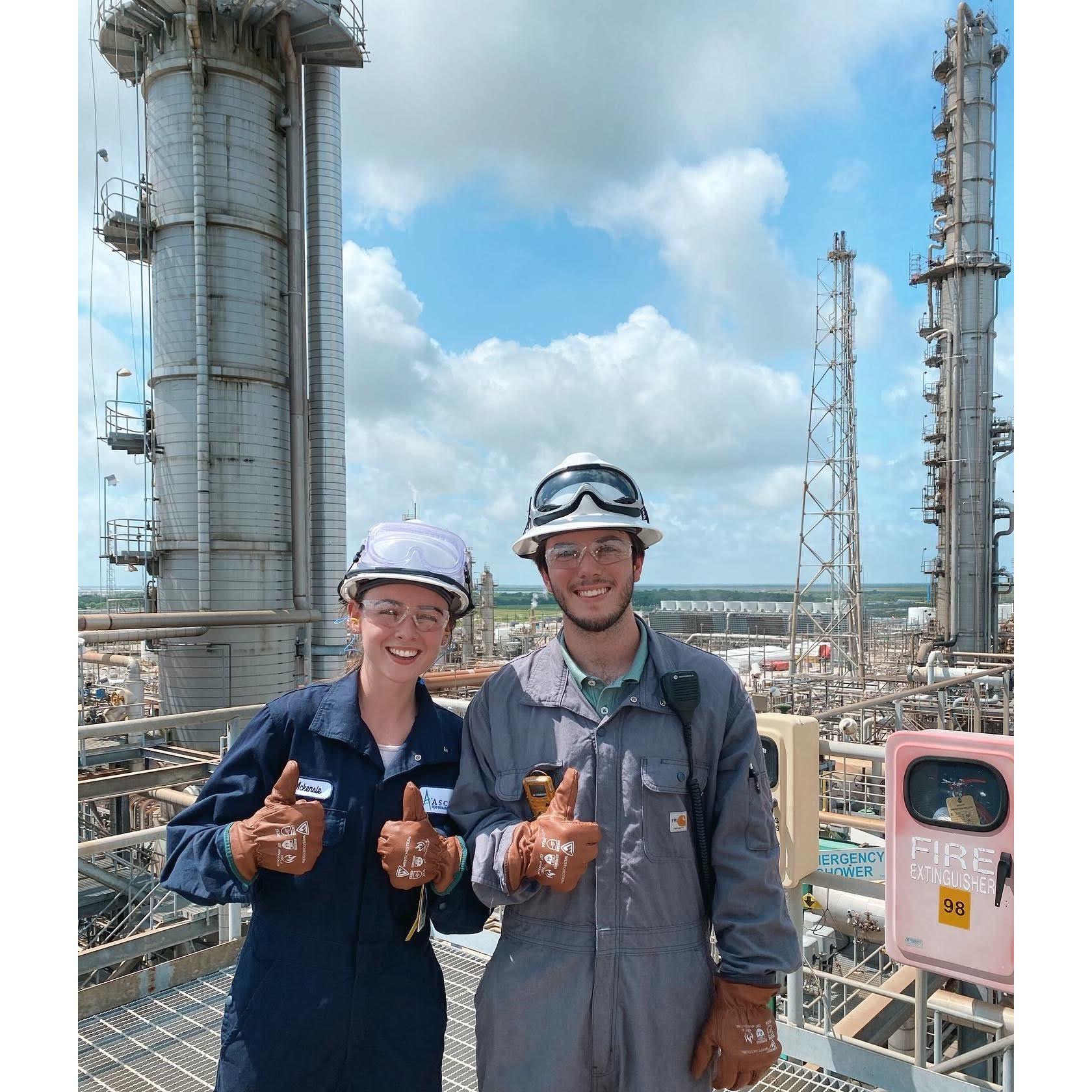 Interning at our first real chemical engineering job!