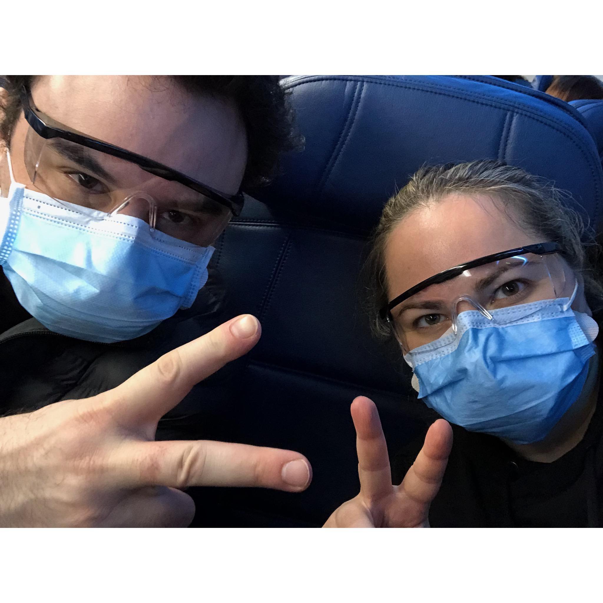 First pandemic-era plane ride