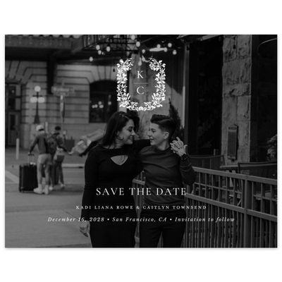 White Wedding Digital Save the Date - Mirra Photo