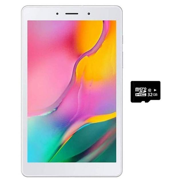 Samsung Galaxy Tab A 8.0" (2019, WiFi Only) 32GB, 5100mAh All Day Battery, Dual Speaker, SM-T290, International Model (32GB + 32GB SD Bundle, Silver)