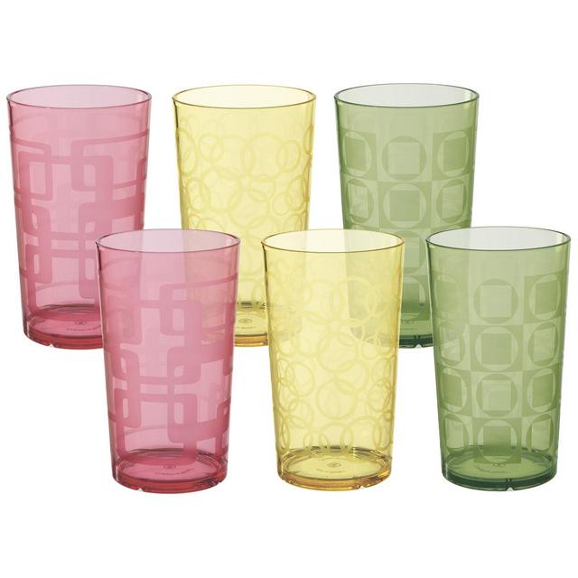 Lorenzo 6 Piece 24 oz. Acrylic Drinking Glass Set