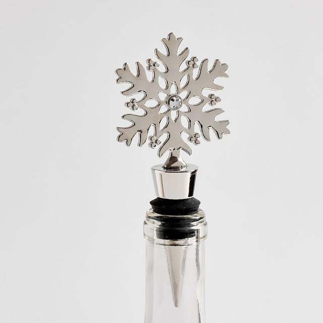 Snowflake Wine Stopper - Silver