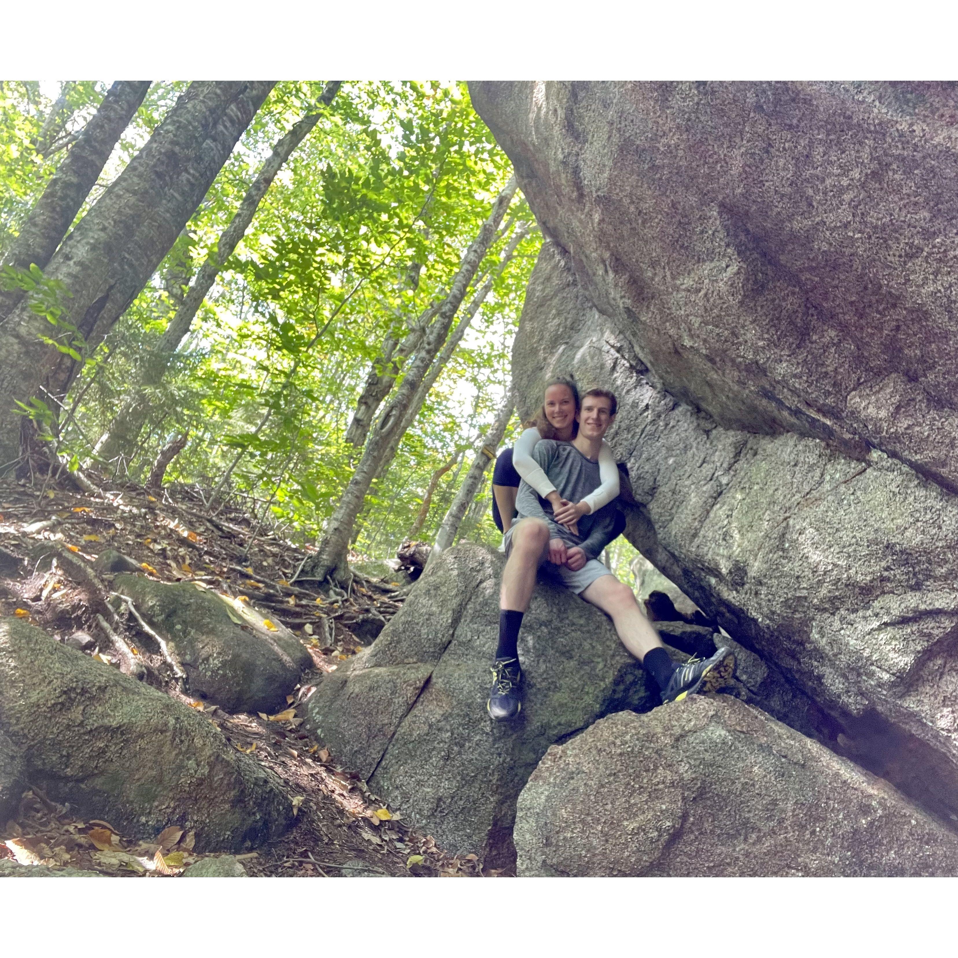 We went hiking in NH at the Goodrich rock trail. 2021.