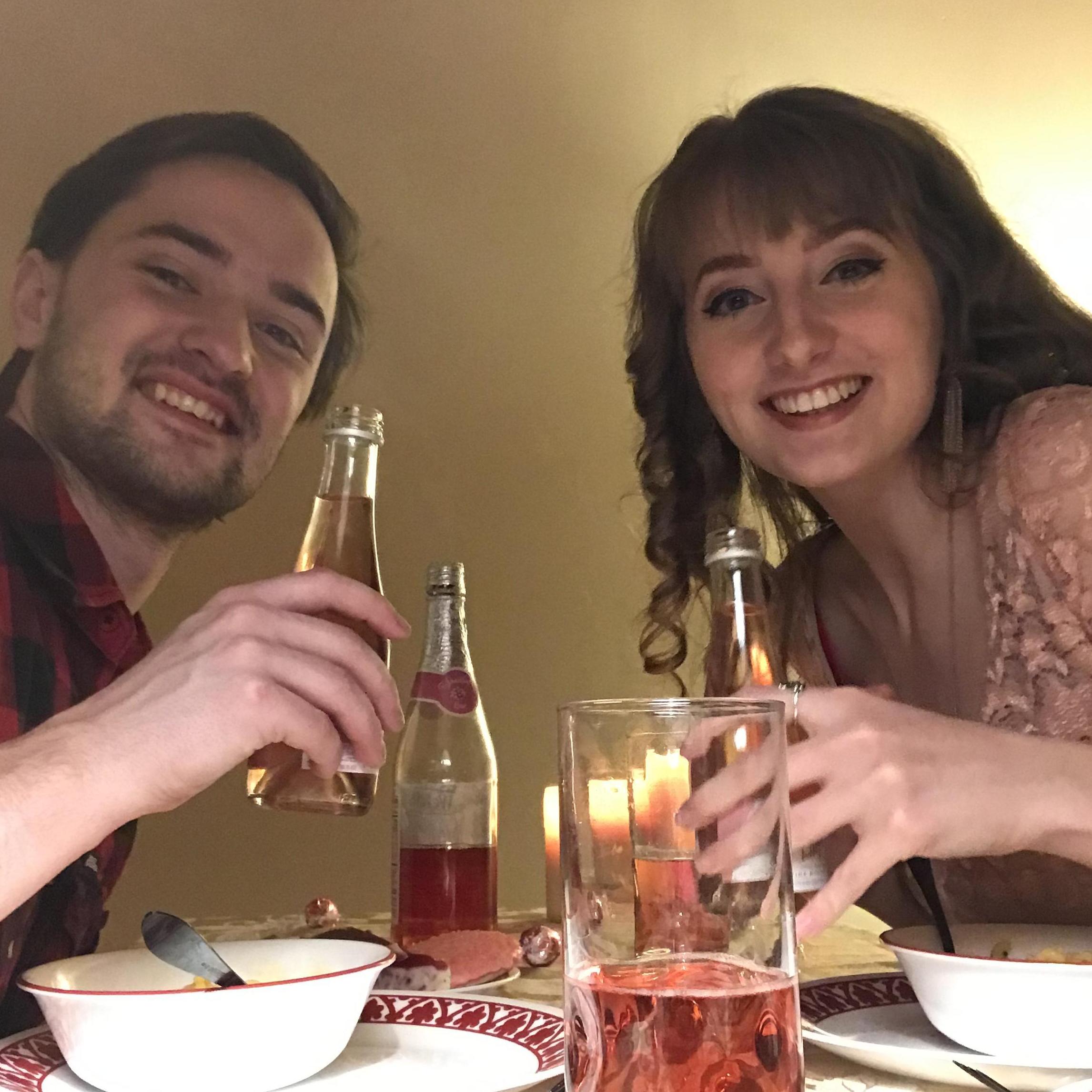 A fancy dinner at home to celebrate Valentine's Day. (2-21-21)