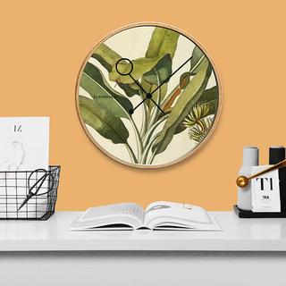 Botanical Palm Wall Clock