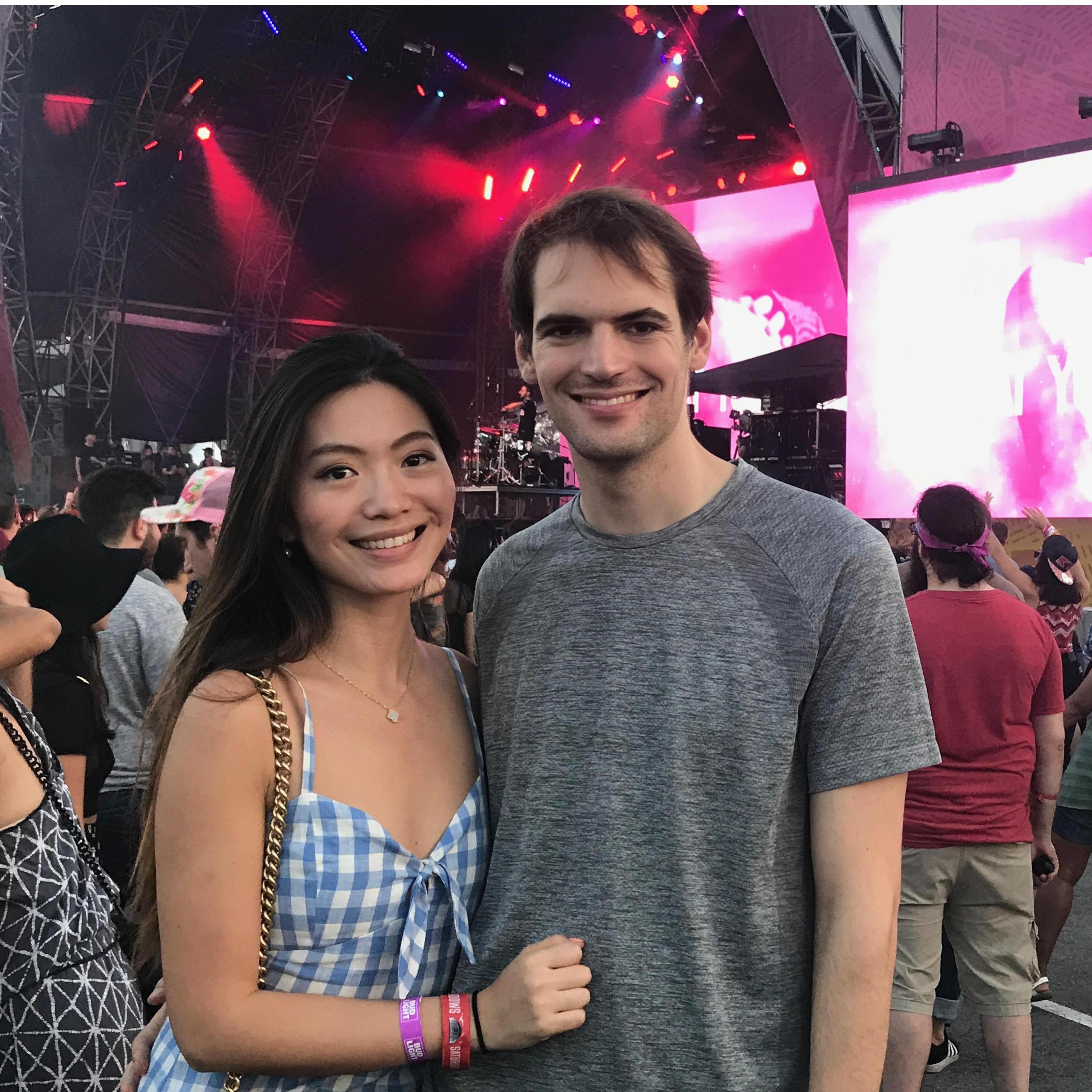 At a music festival in New York